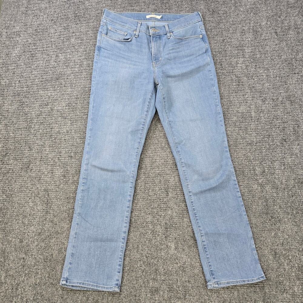 Levi's Classic Straight Jeans Womens 6 or 28x30 Light Wash Stretch Denim